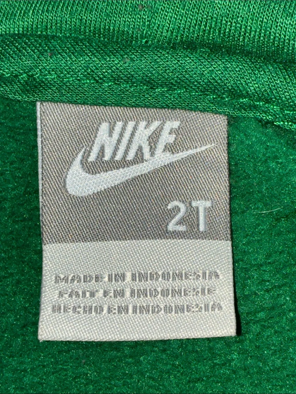 Kids Vintage 2T Green Nike Hoodie